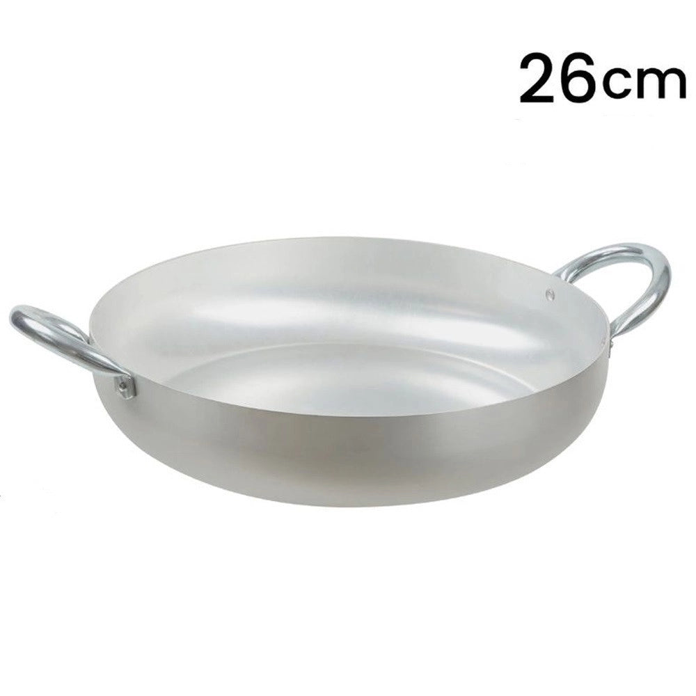 Trade Shop - Tegame In Alluminio Pentola Con 2 Manici Metallo Da ø20 A 30 Cm Utensile Per Cucina -    -diametro 26cm   -