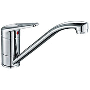 Franke Novara Plus 115.0347.142 - Miscelatore da cucina Mono Splitcomando, installazione da incasso con fissaggio a 1 bullone, materiale ottone, canna girevole a 360° con cartuccia a dischi ceramici e flessibili in inox, altezza circa 18,4 cm, cromato