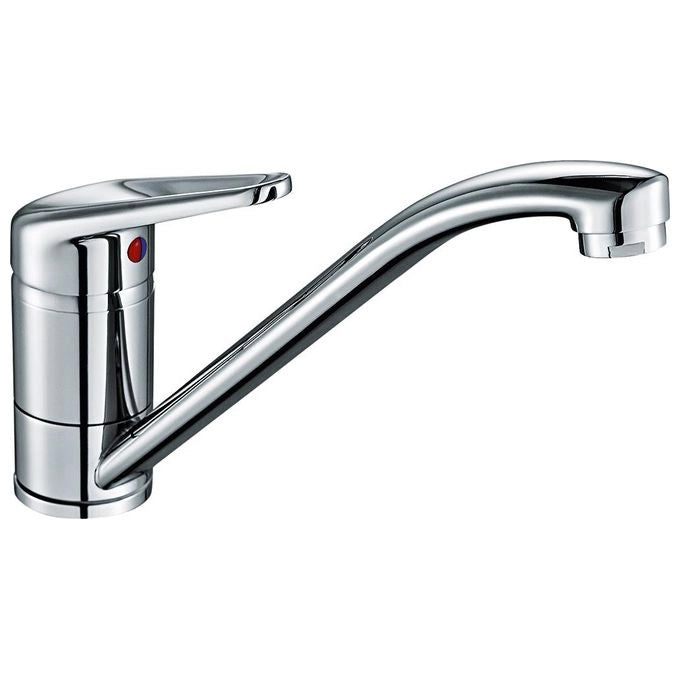 Franke Novara Plus 115.0347.142 - Miscelatore da cucina Mono Splitcomando, installazione da incasso con fissaggio a 1 bullone, materiale ottone, canna girevole a 360° con cartuccia a dischi ceramici e flessibili in inox, altezza circa 18,4 cm, cromato