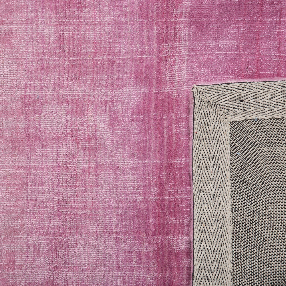 Tappeto Grigio con Rosa 140 x 200 cm Effetto Ombre Viscosa Soggiorno Moderno