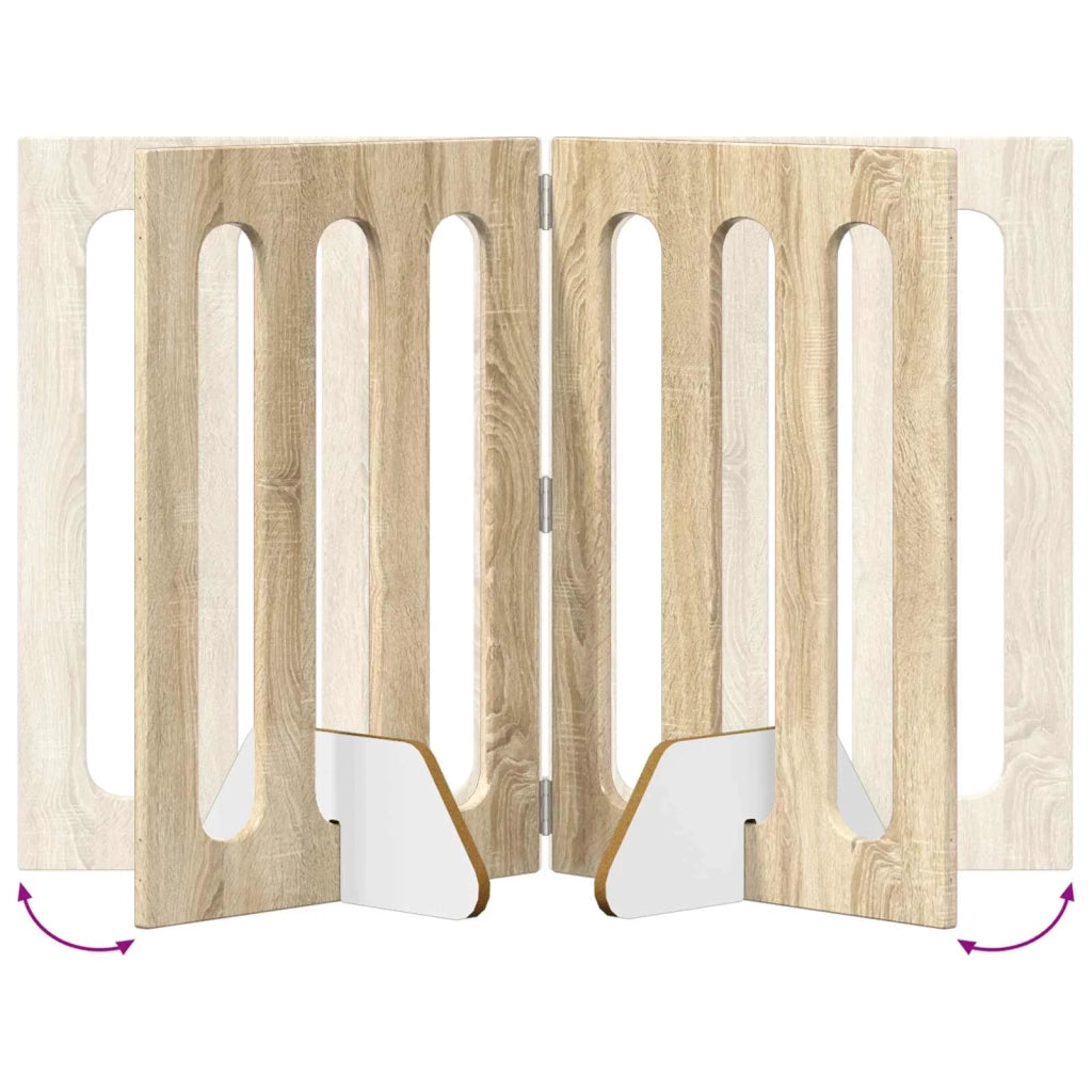 Recinto pieghevole per animali 2 pcs Rovere Sonoma 8005957