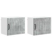 Pensile da cucina | Armadietto a muro LUCCA 2 pz Grigio Cemento 50 x 31 x 40 cm