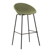 Set di 2 Sgabelli Alti VKH1089, Verde, Metallo, 50x50x98 cm