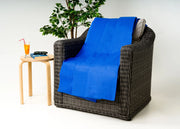Telo Arredo Granfoulard Copritutto Cotone Made Italy Vari Disegni Arredatutto Copriletto Multiuso - 2 Piazze - Tinta Unita Blu