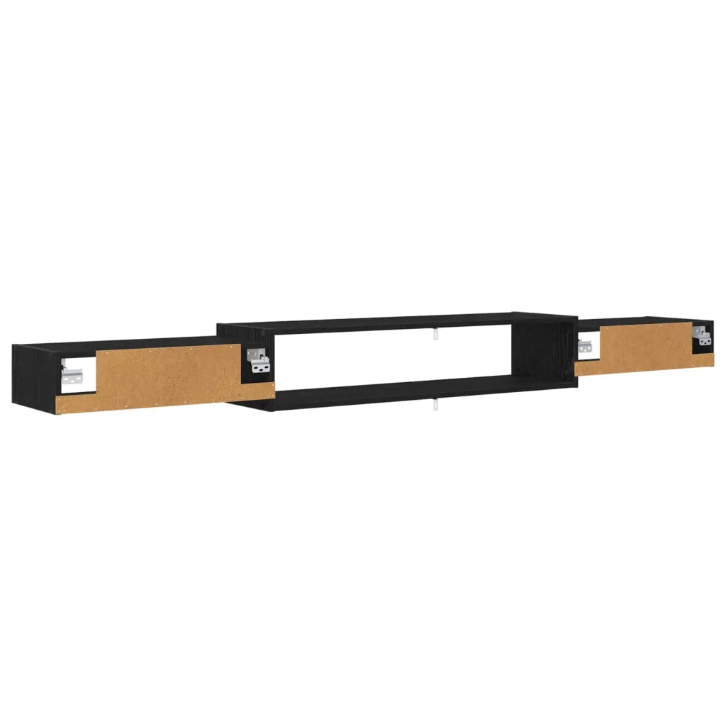 Mobile TV da Parete A parete Rovere Nero 220 x 28 x 21 cm 8006014