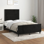 Giroletto senza Materasso Nero 120x200 cm Velluto 3125686