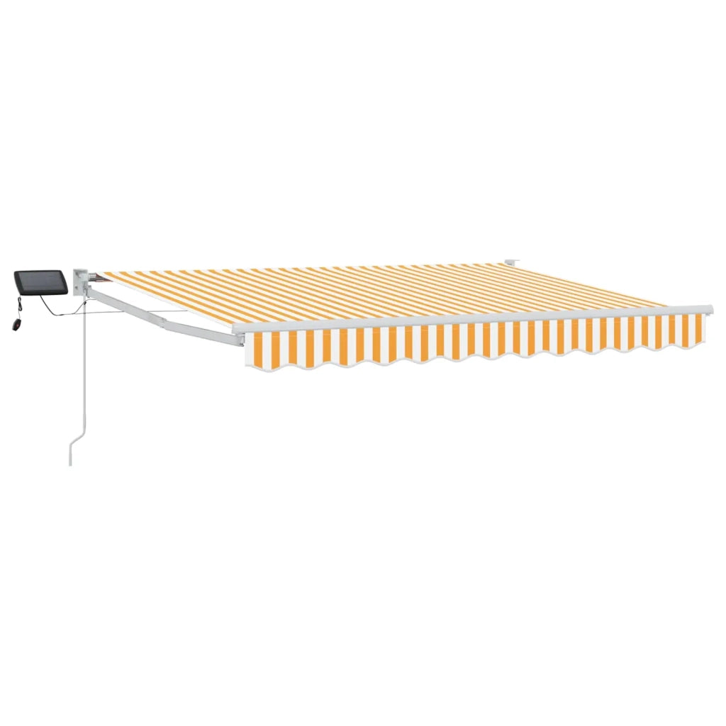Tenda retrattile manuale con LED Giallo e Bianco 3,5 x 2 m