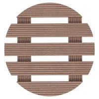 Set di 4 Supporti Rotondi Ø30 cm per Piante, Supporto Porta Vasi su Ruote per Interno ed Esterno, Marrone