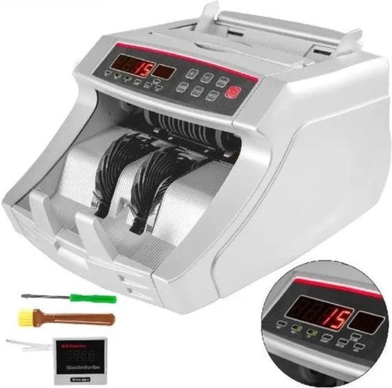 Macchina di Riconoscimento delle Banconote - Professionale - Geldtelmachine - 1000 Banconote al Minuto - Grigio Scuro