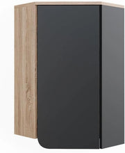 Mobiletto da bagno Karen, Antracite, 50 x 75 cm con porta e vani aperti