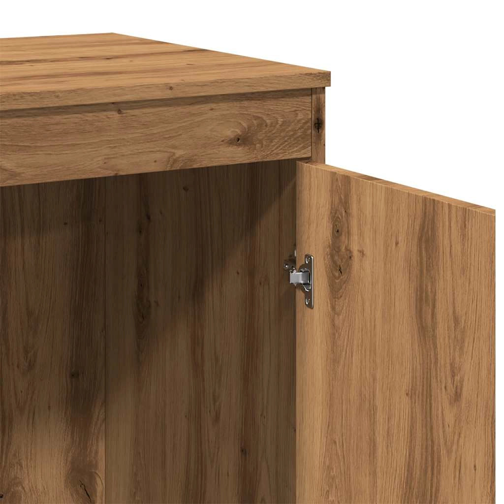 Scrivania tavolo postazione di lavoro mobile per computer studio rovere artigianale 100 x 50 x 76 cm legno ingegnerizzato marrone 02_0023558
