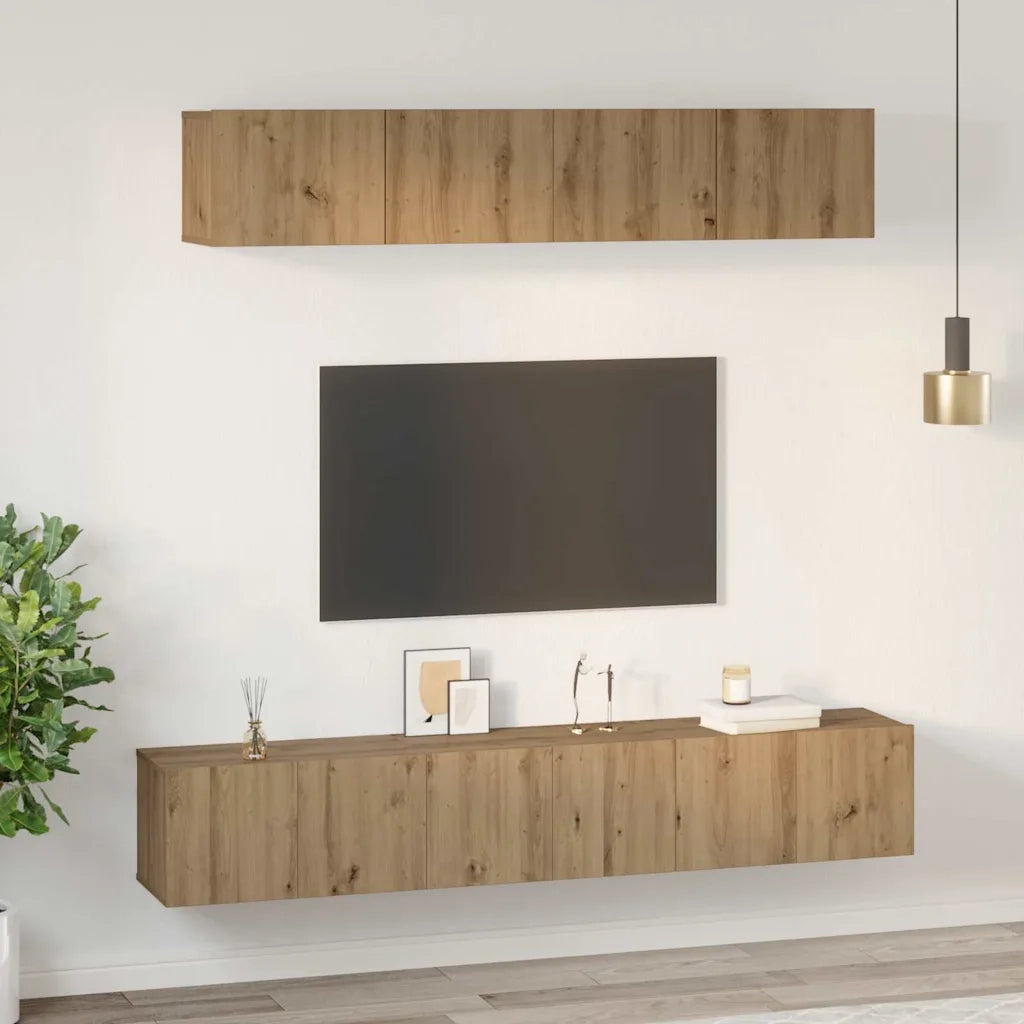 Set mobile TV 5 pcs Rovere artigianale Legno multistrato 3393215