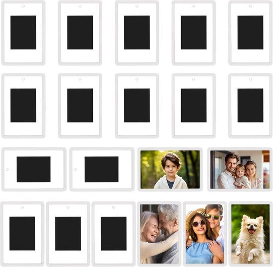 Lista di Foto Magnetica per Frigorifero - Magnetici per Foto - Regali - 20 Pezzi - Translucido - Acrilico