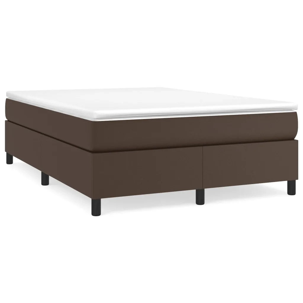 Struttura Letto a Rete a Molle Marrone 140x190 cm in Similpelle 3121044