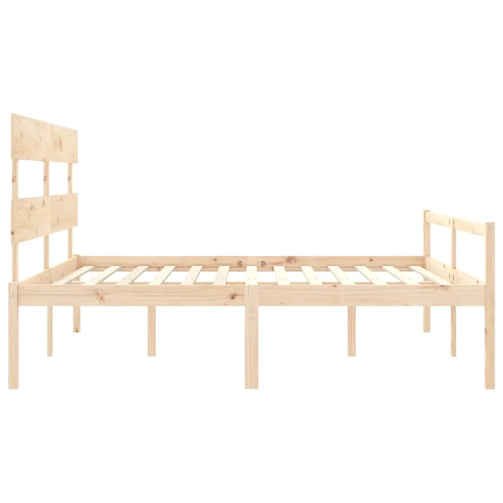 Letto per Anziani con Testiera Bianco Super King Legno Massello 3195366