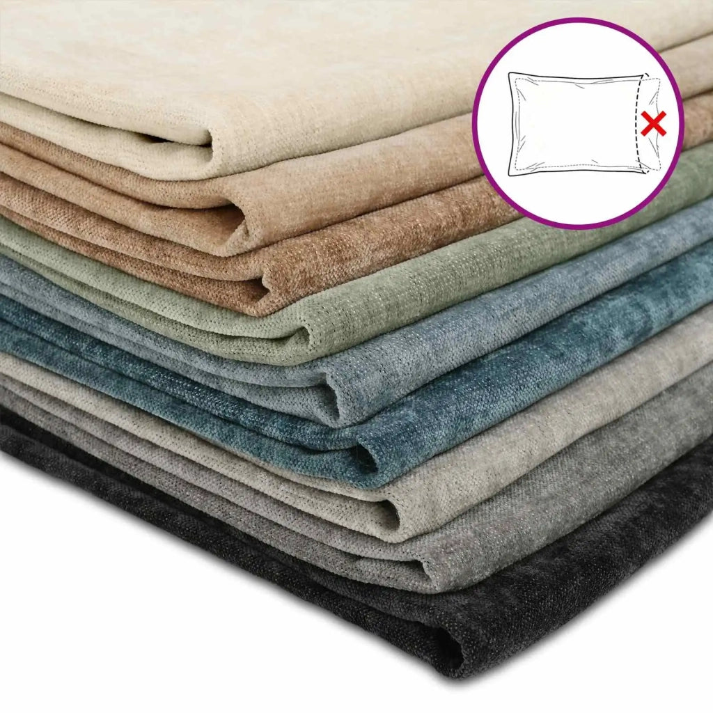 Federa 6 pz HOUTEN Antracite 80 x 80 cm Tessuto Chenille 921676
