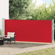 Tenda Laterale Retrattile per Patio 600x160 cm Rossa 313378