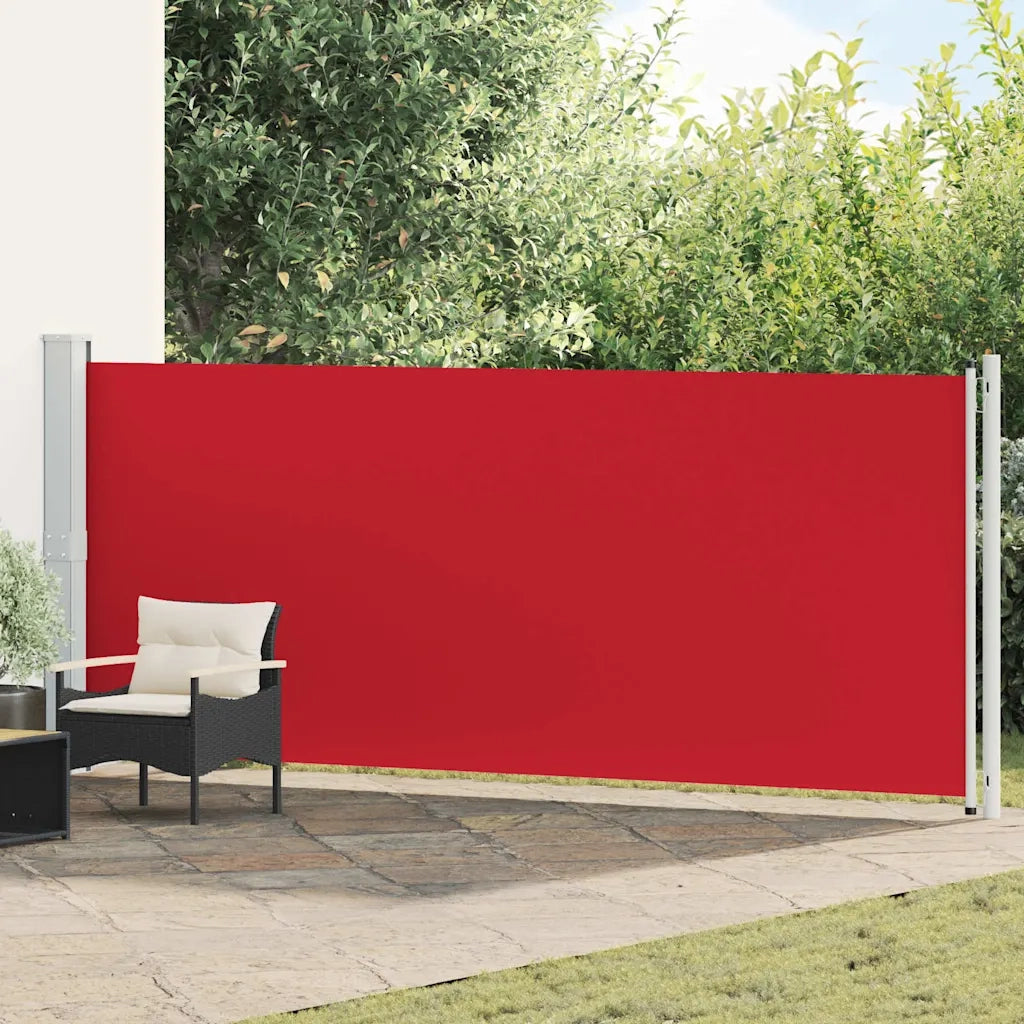 Tenda Laterale Retrattile per Patio 600x160 cm Rossa 313378
