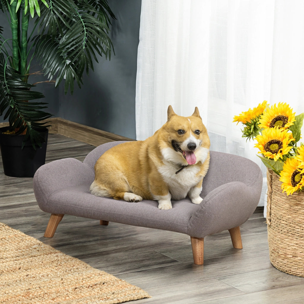 Divano per cani e animali domestici ¨C Zephmum ¨C Tessuto grigio 72x44x31 cm