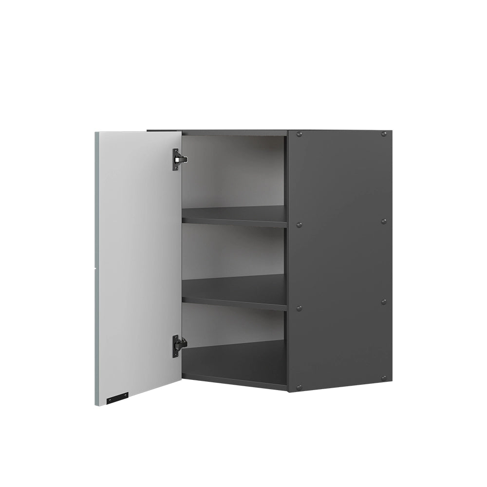 Vicco Mobile angolare da cucina Blu-grigio chiaro 57 cm