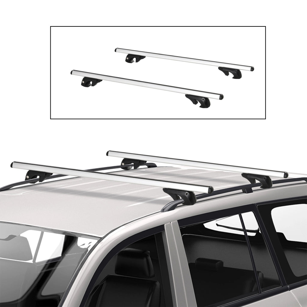 Portabagagli per Auto ¨C Zephmum ¨C 135 cm, Alluminio, Argento