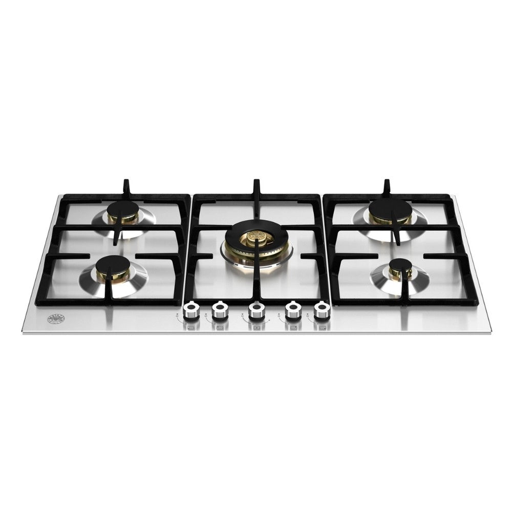 Piano cottura Bertazzoni P905CPROX a gas 90 cm. 5 zone dual wok centrale inox