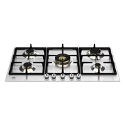 Piano cottura Bertazzoni P905CPROX a gas 90 cm. 5 zone dual wok centrale inox