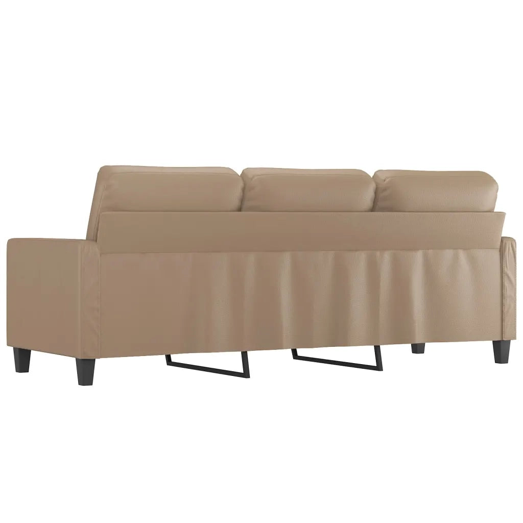 Divano a 3 Posti Cappuccino 180 cm in Similpelle 359146