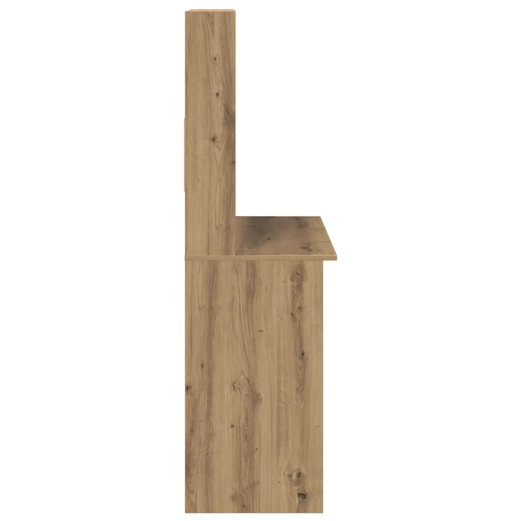 Scrivania Mensole Rovere Artigianale 102x45x148 cm Multistrato 855835
