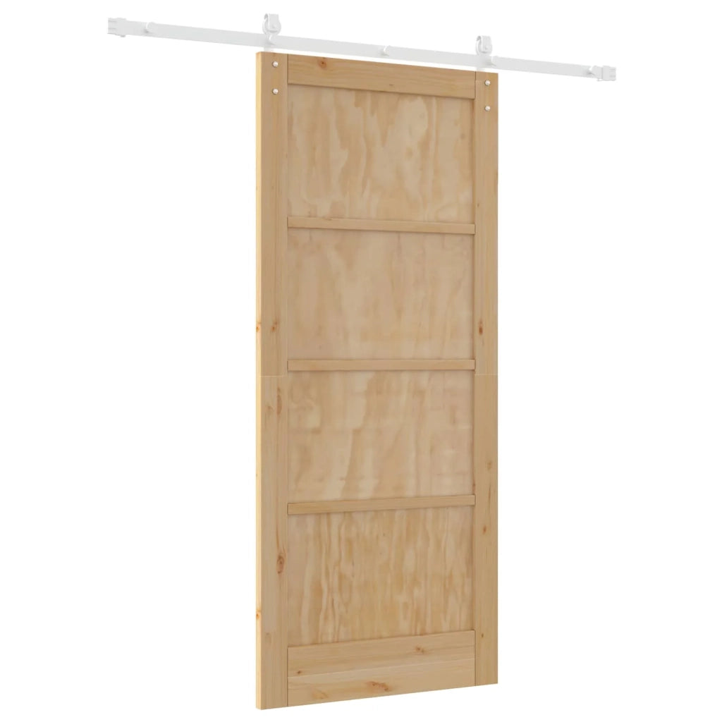 Porta scorrevole Naturale e Bianco 86 x 198,5 cm