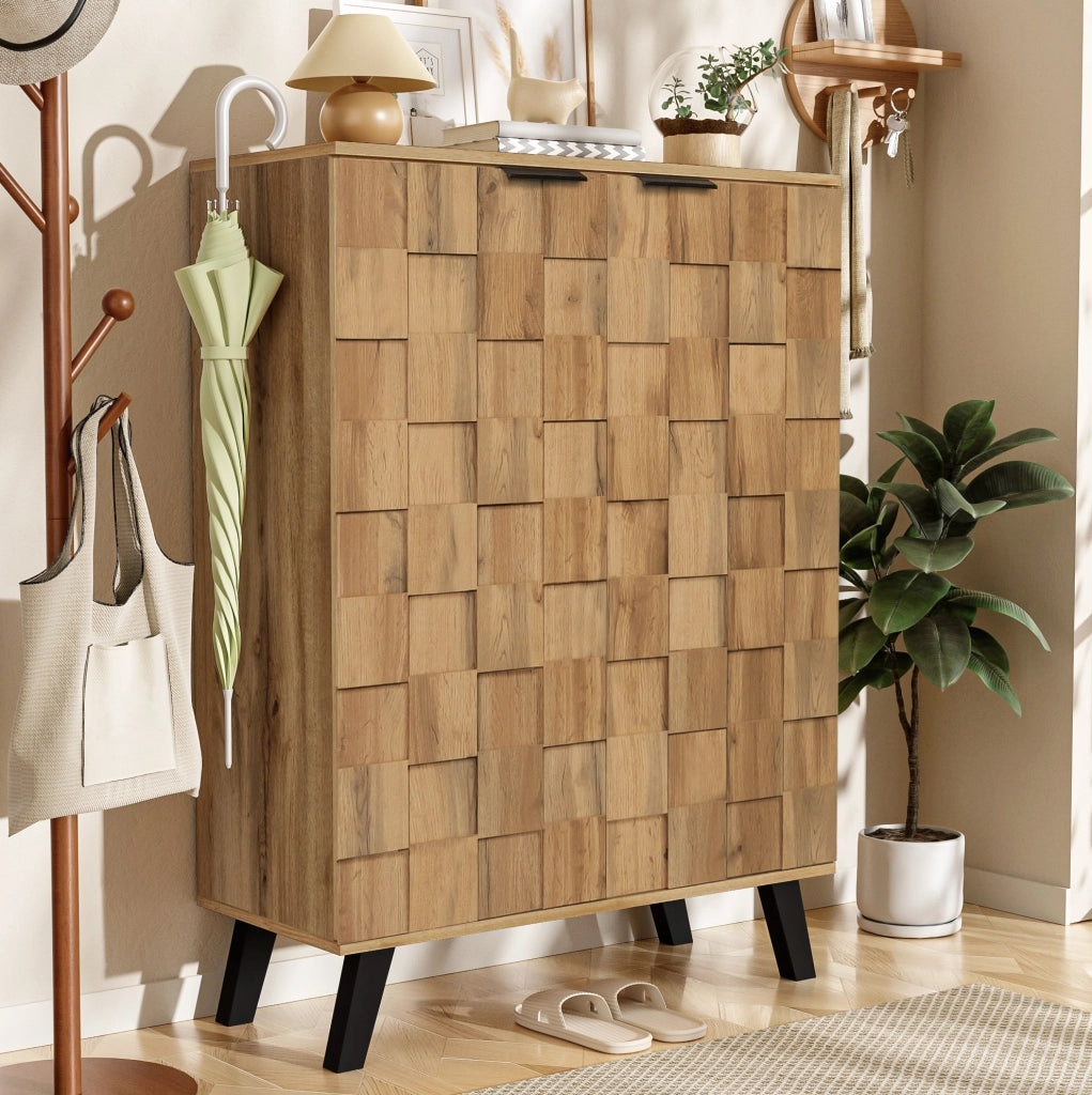 Scarpiera moderna con 4 ripiani regolabili 80;5 x 35 x 109;5 cm in legno