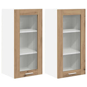 Armadio pensile | Mobile da Cucina 2 pz Rovere artigianale 40 x 31 x 80 cm