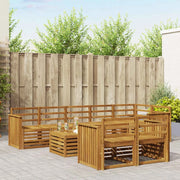 Set divani 9 pcs Naturale Legno di Acacia Massello 3375044