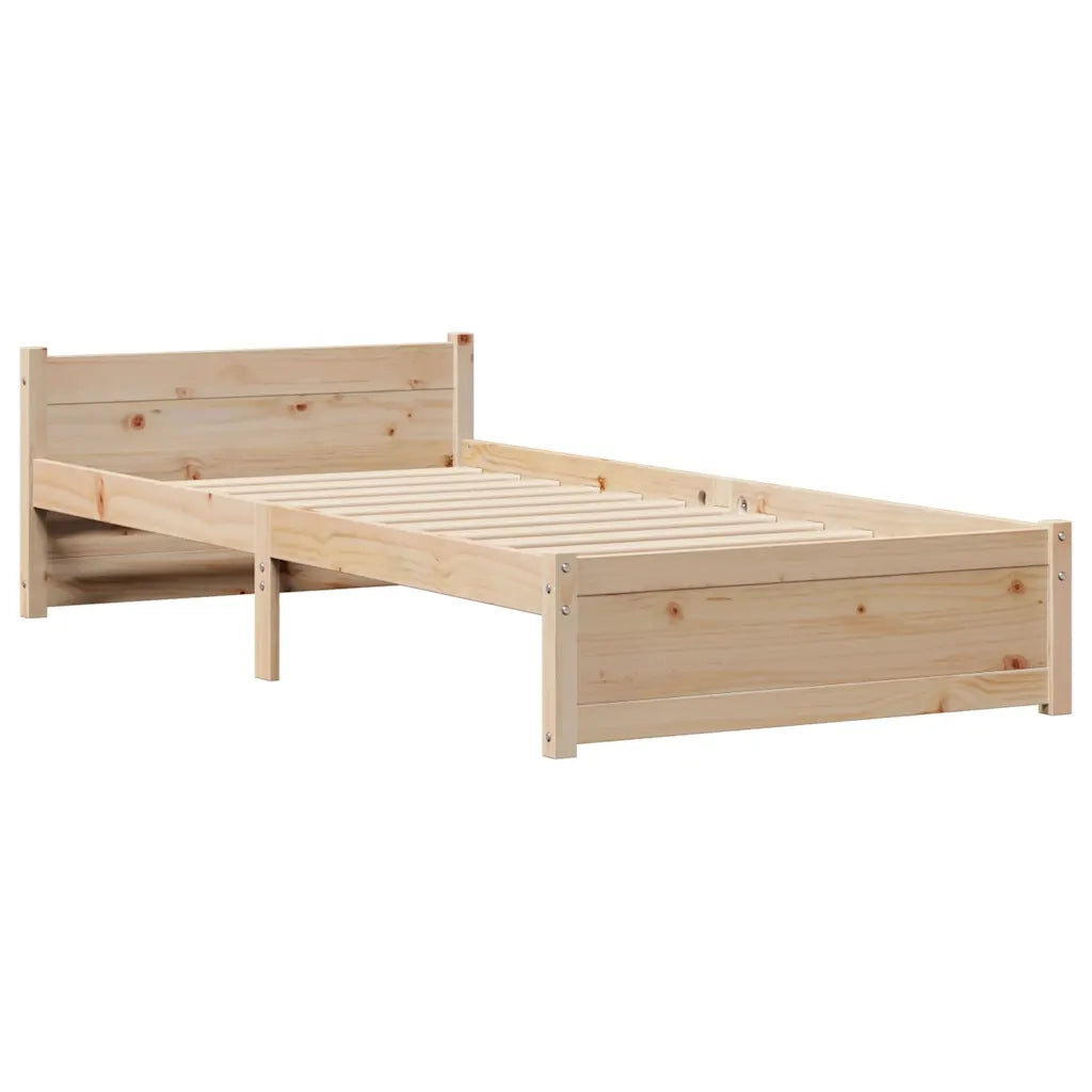 Giroletto con Libreria senza Materasso 75x190 cm in Legno Pino 3322447