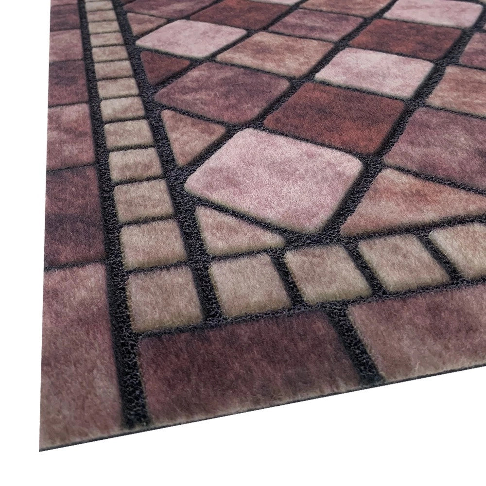 Zerbino Ingresso Moderno Effetto 3D Fondo Pvc Antiscivolo Assorbente Tappeto Porta Entrata Dis_D