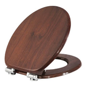 Sedile WC con meccanismo di chiusura ammortizzata in MDF faggio scuro 19_0000644