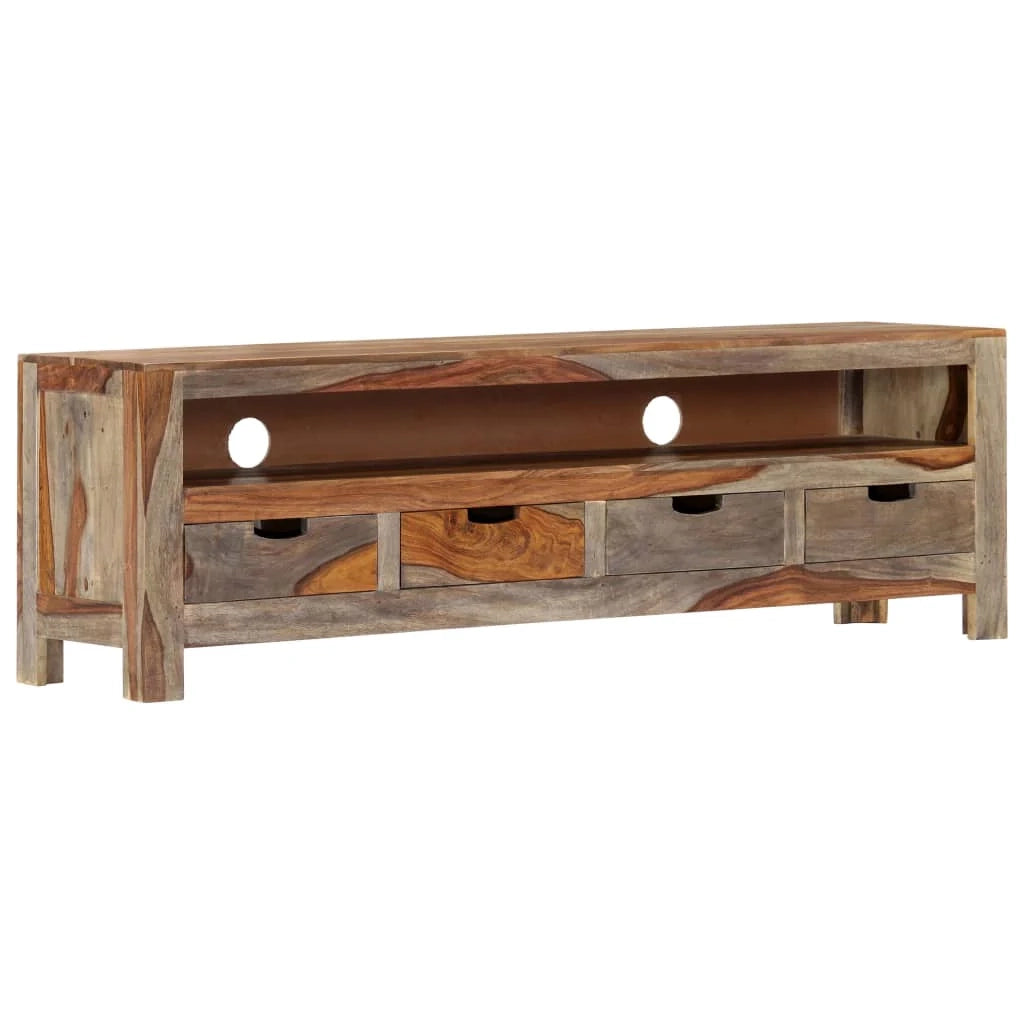 Mobile TV multimediale scaffale TV credenza mobile TV sala da pranzo soggiorno camera da letto legno massello 130 x 30 x 40 cm marrone 02_0026962