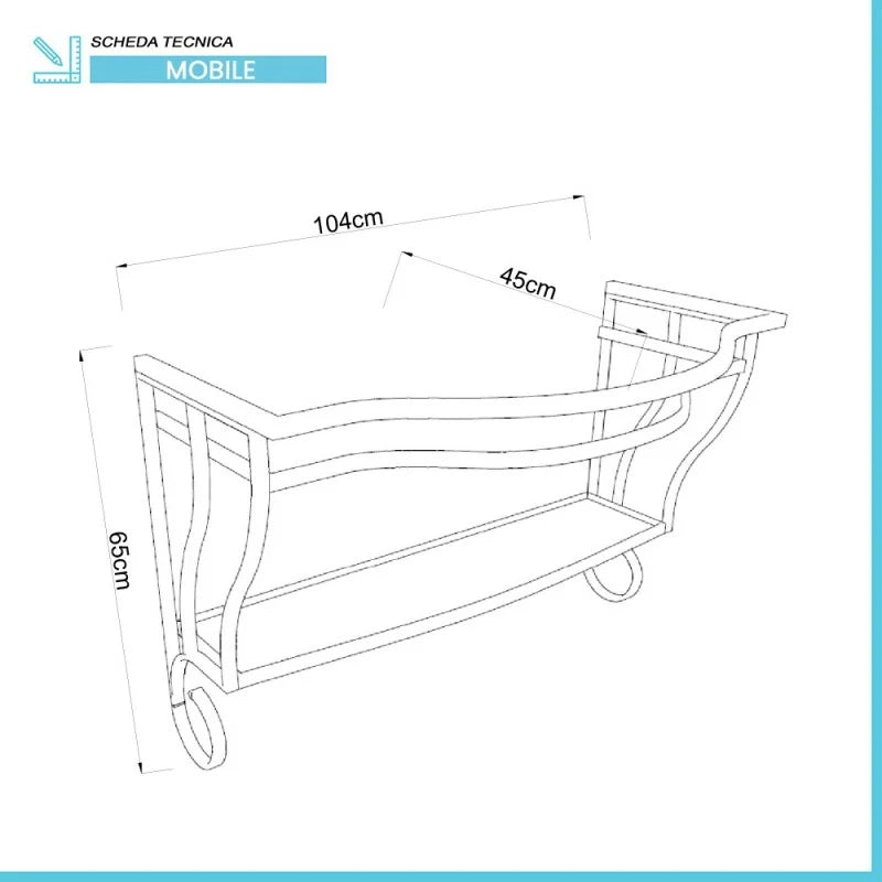 Mobile bagno sospeso 115 cm in metallo nero opaco con lavabo  Gardenia