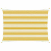 Telo Ombra-Vela Ombreggiante-Parasole a Vela Giallo e Bianco 5 x 7 m HDPE