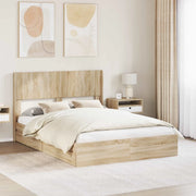 Struttura del letto con stoccaggio e testata Rovere Sonoma 3414379