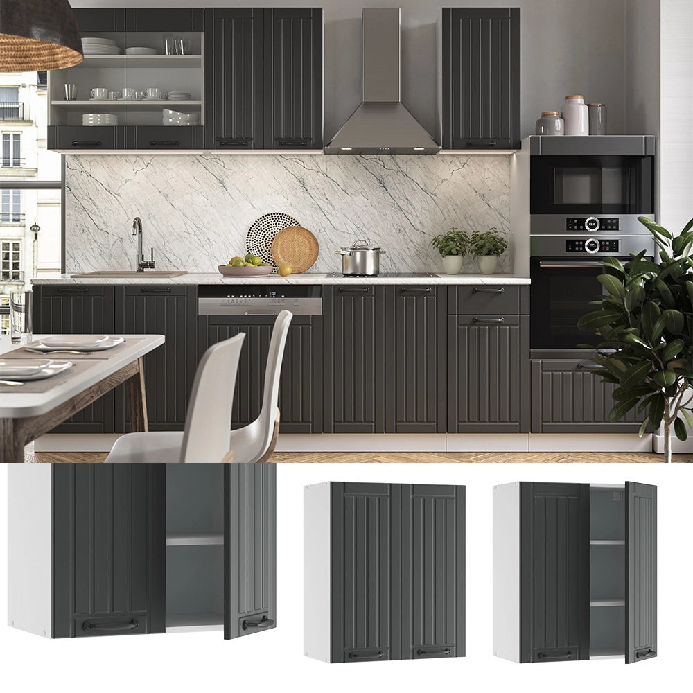 Pensile da cucina Fame-Line Antracite rustico/Bianco 60 cm Vicco