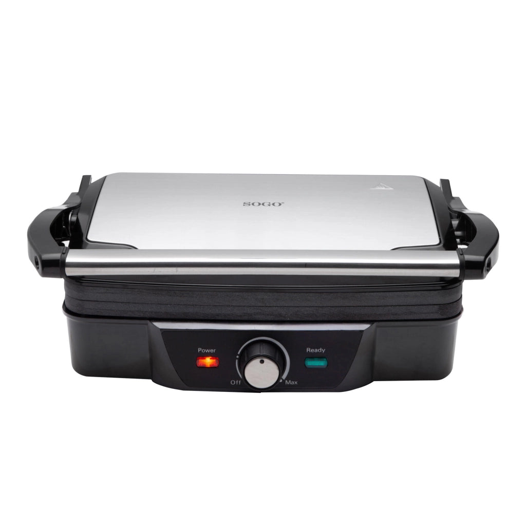 Piastra elettrica panini sandwich press grill, apertura 180°, piastre antiaderenti 28x17cm, 1600W cucina - SOGO