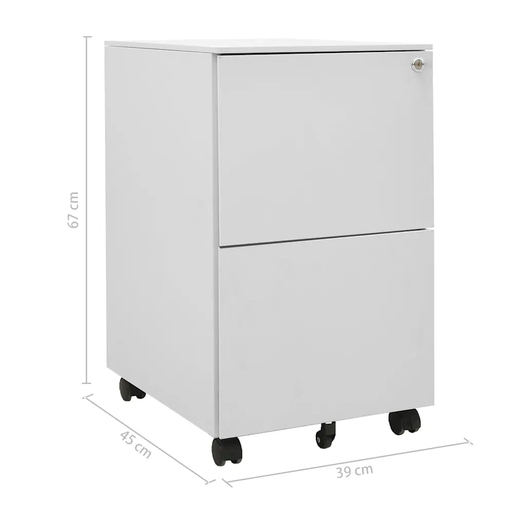 Schedario Mobile Grigio Chiaro 39x45x67 cm in Acciaio CFW5115960