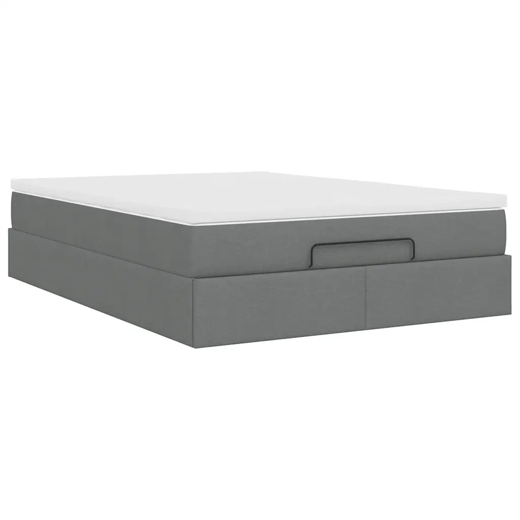 Struttura Letto Pouf con Materasso 140x200 cm in Tessuto 3311114