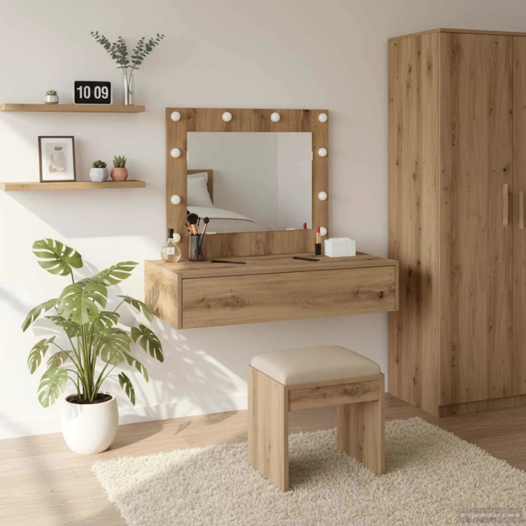 Tavolo da Trucco Marrone 83 x 40 x 70 cm Legno multistrato 865234