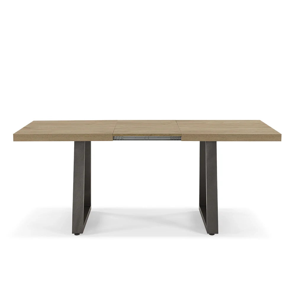 Tavolo da pranzo allungabile Noce Nodato 145x85 MADE IN ITALY modello GOYA fino a 195 CM per sala da pranzo, cucina e soggiorno, design moderno con top in melaminico