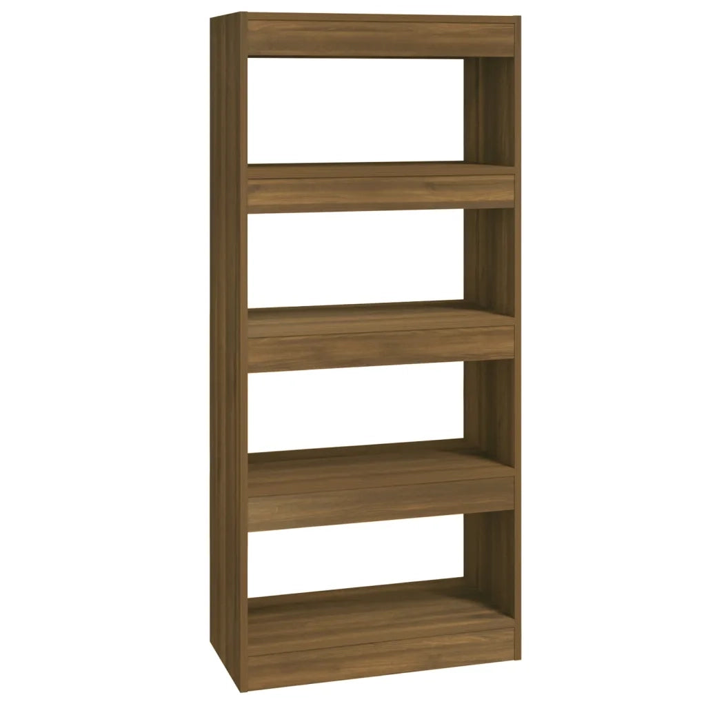Libreria/Divisorio Rovere Marrone 60x30x135cm Legno Multistrato 813607