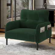 POLTRONA in corduroy Verde Smeraldo 67x75x79 cm