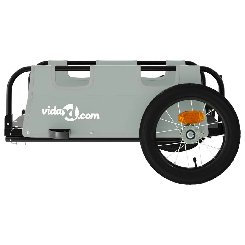 Rimorchio/carrello per bicicletta tessuto Oxford ferro grigio 02_0044397