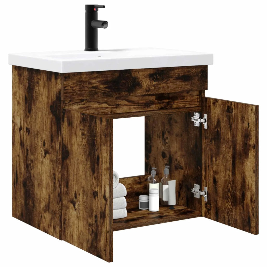 Mobile bagno con rubinetto Rovere Fumo 61 x 40 x 74,5 cm